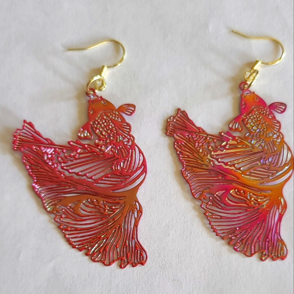Hand Crafted Koi Fish Earrings